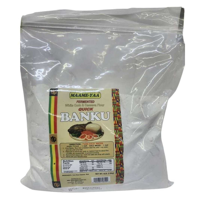 Maame Yaa Fermented White Corn & Cassava Flour – Quick Banku (4LB / 1.8kg) - Yado African & Caribbean Market