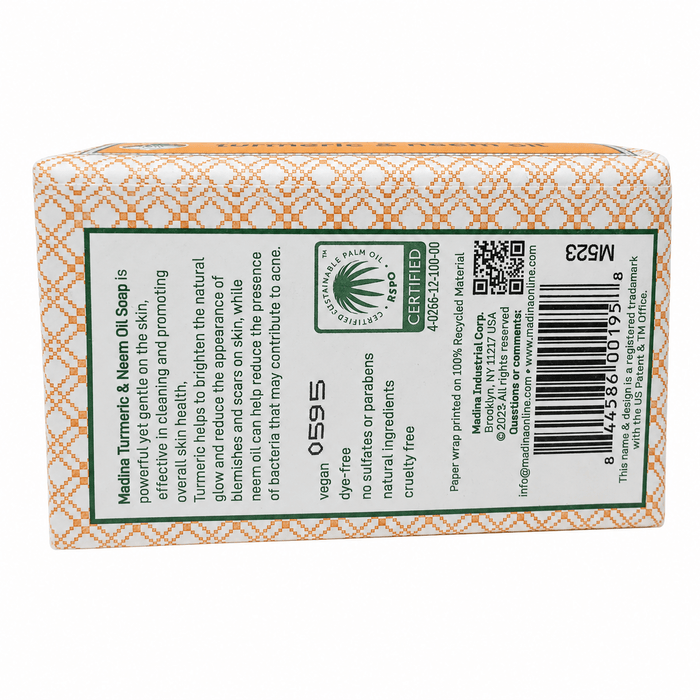 Madina Turmeric & Neem Oil Soap 6oz | Radiant Skin Care - Yado African & Caribbean Market