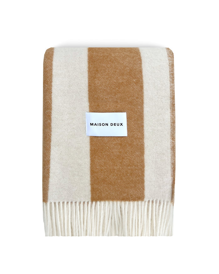 Maison Deux Blanket ROUGH STRIPE Sand