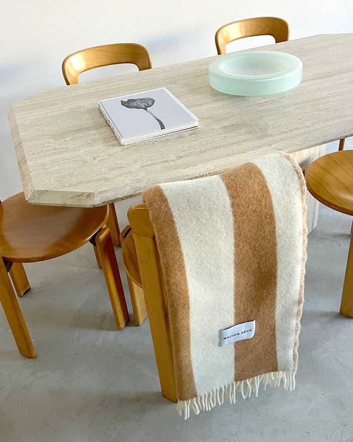 Maison Deux Blanket ROUGH STRIPE Sand