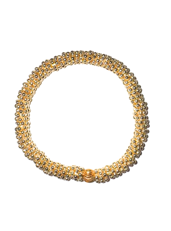 Medium Gold Daisy Bead Bracelet