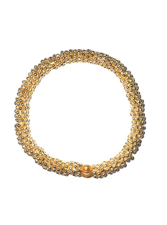 Medium Gold Daisy Bead Bracelet