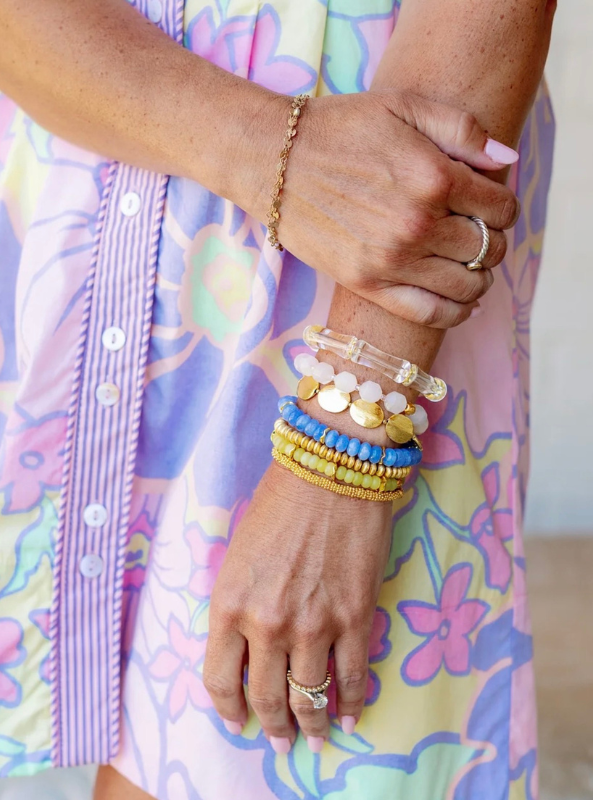 Medium Gold Daisy Bead Bracelet