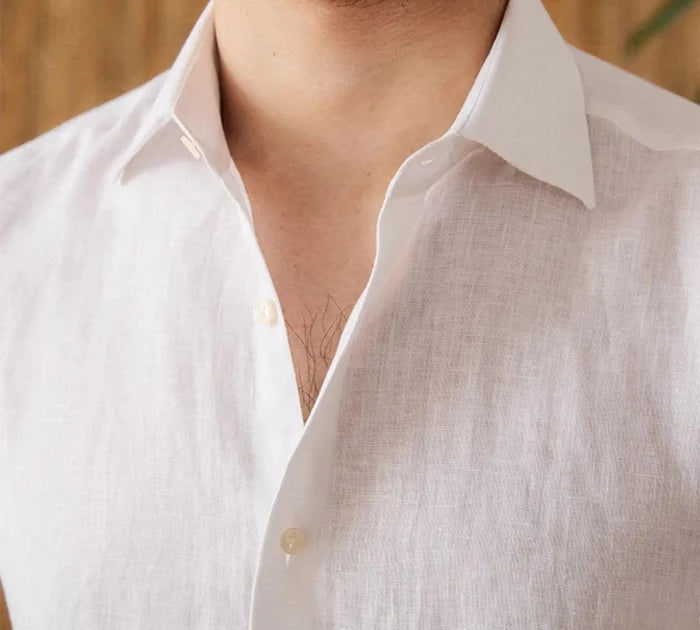Long sleeve eight-collar breathable light luxury casual shirt - AntoniosClothing - Pink