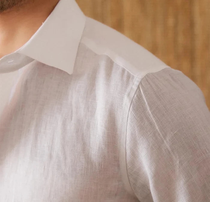 Long sleeve eight-collar breathable light luxury casual shirt - AntoniosClothing - Pink