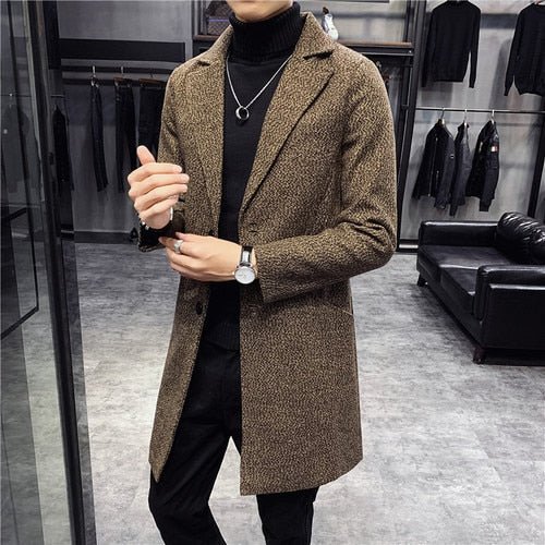 Antonios British Overcoat Men - AntoniosClothing - Army Green