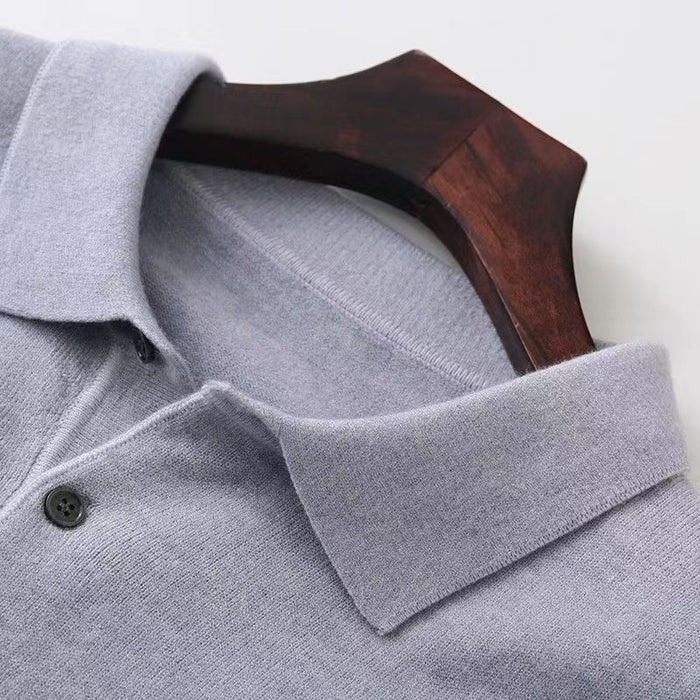 Antonios Cashmere Cotton Blend Casual Sweater Men - AntoniosClothing - Khaki