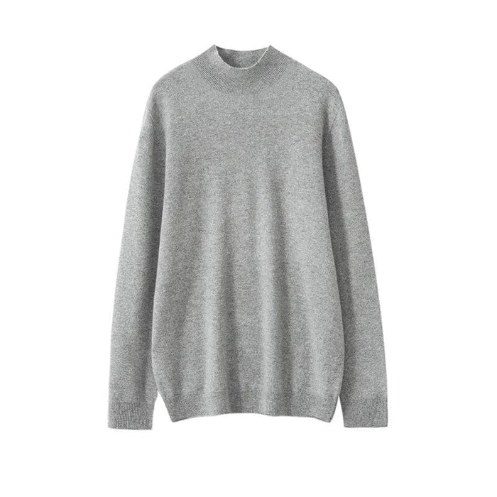Antonios Pure Wool Sweater - AntoniosClothing - Light Grey