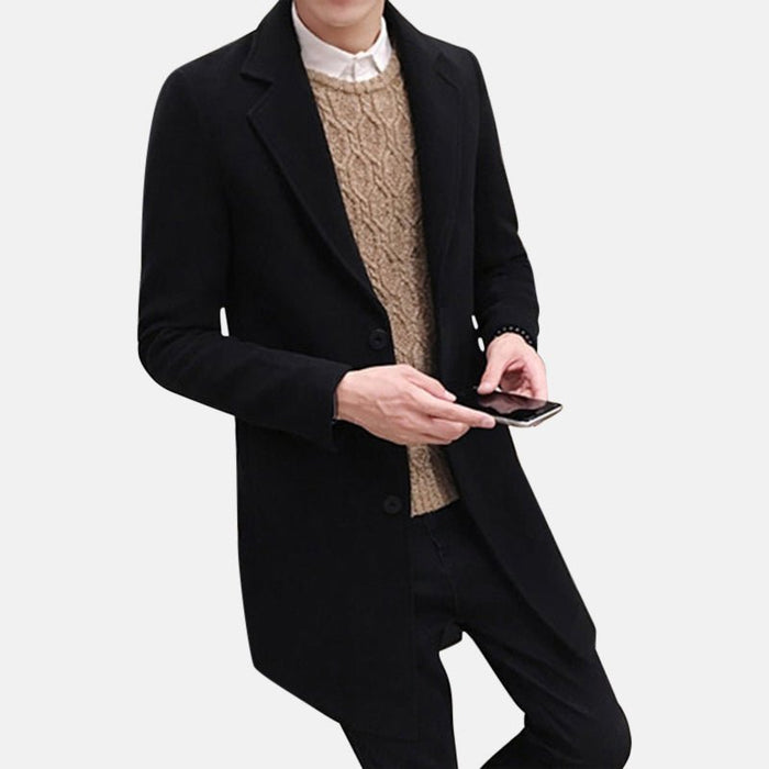 Antonios Casual Coat Men - AntoniosClothing - black