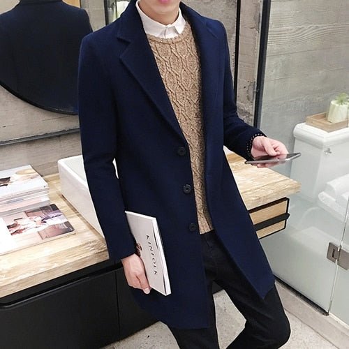 Antonios Casual Coat Men - AntoniosClothing - Navy blue