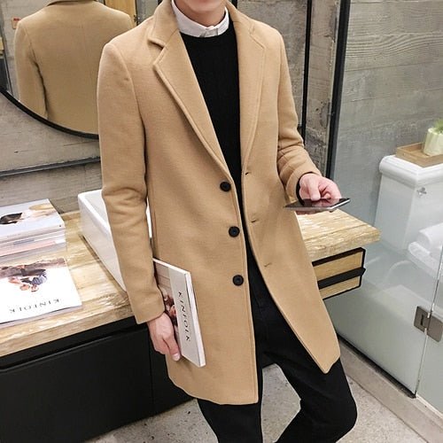 Antonios Casual Coat Men - AntoniosClothing - Khaki