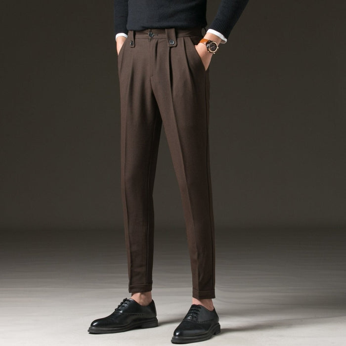 Antonios Casual Carrot-Fit Pants - AntoniosClothing - black