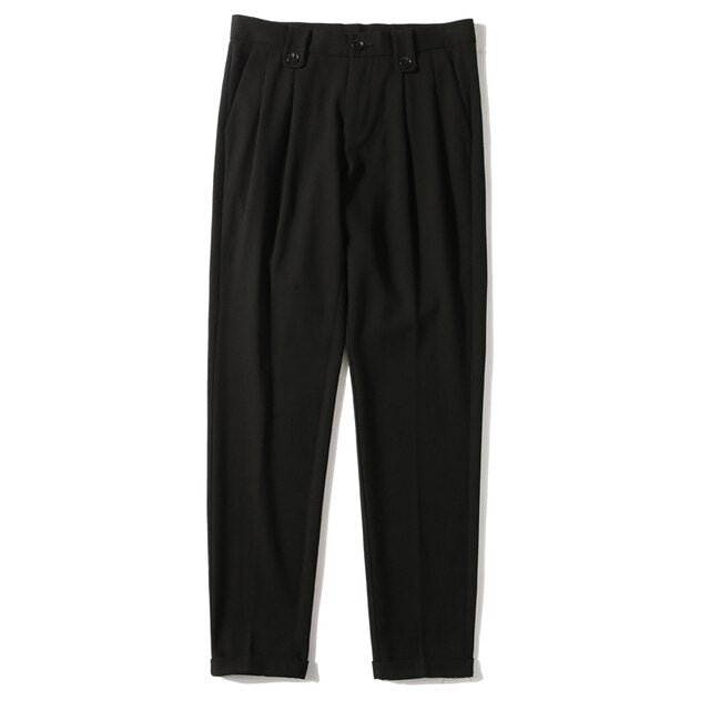 Antonios Casual Carrot-Fit Pants - AntoniosClothing - black