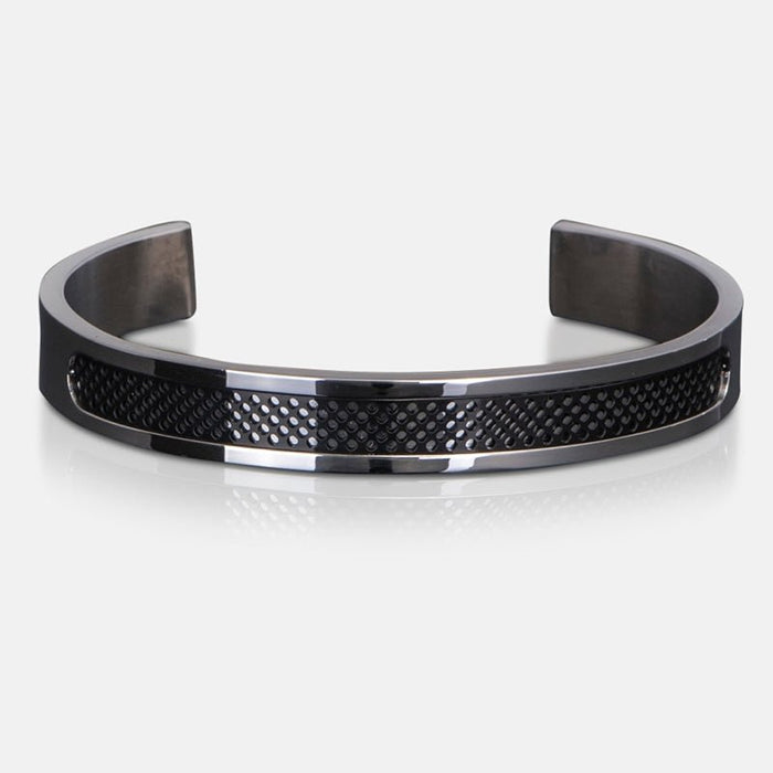 Antonios Egypt Stainless Steel Bracelet Men - AntoniosClothing - Black