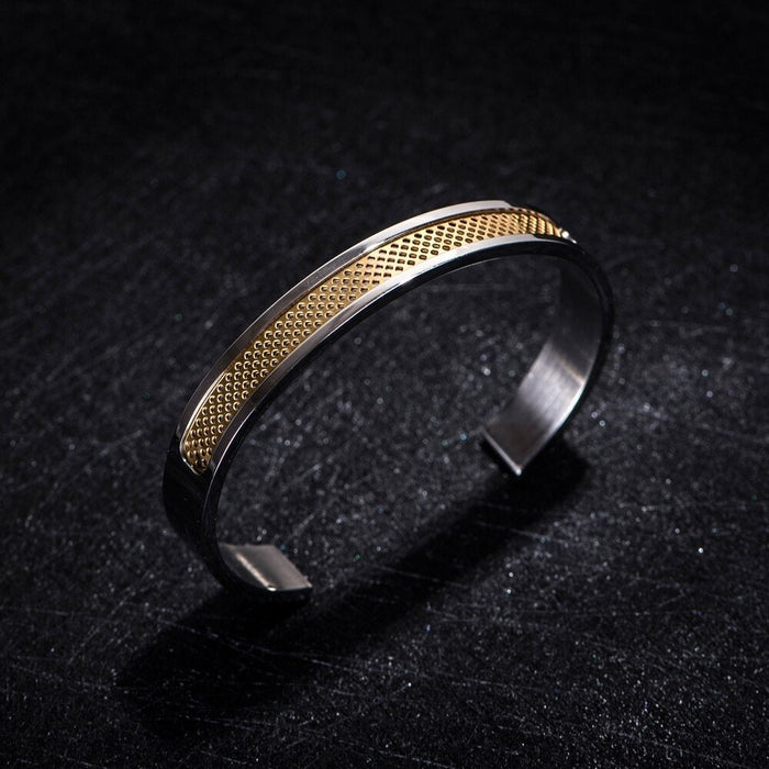 Antonios Egypt Stainless Steel Bracelet Men - AntoniosClothing - Gold