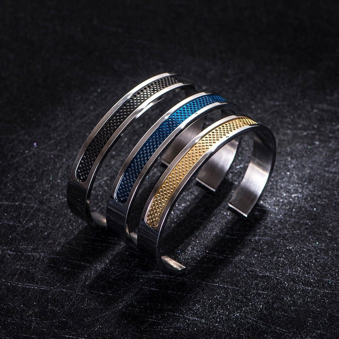 Antonios Egypt Stainless Steel Bracelet Men - AntoniosClothing - Gold