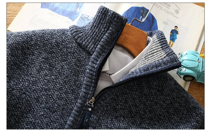 Antonios Half-Zipper Sweater Men - AntoniosClothing - Blue