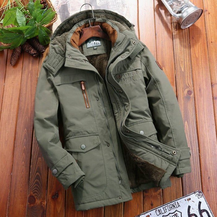Antonios WindBreaker Hooded Jacket Men - AntoniosClothing - Army Green