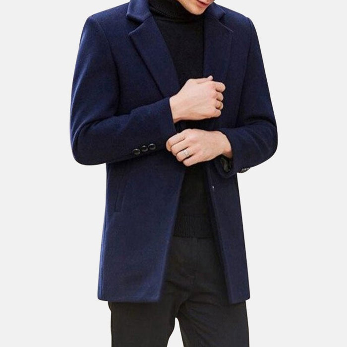 Antonios Casual Design Coat Men - AntoniosClothing - black