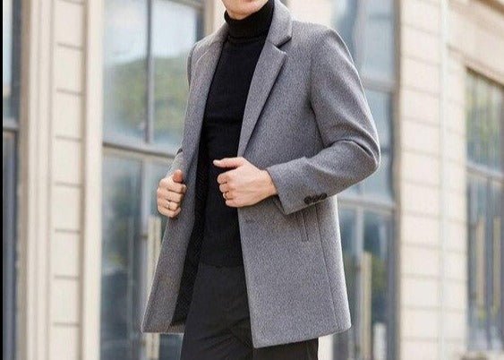 Antonios Casual Design Coat Men - AntoniosClothing - gray