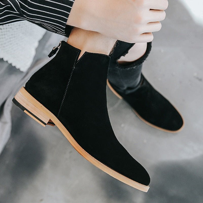 Antonios Elegant Chelsea Boots Men - AntoniosClothing - Beige Spring