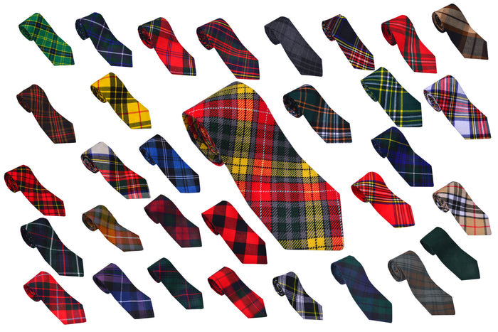 Men's Scottish Clan Tartan Necktie / Acrylic Wool Tartan Tie in Various Tartans