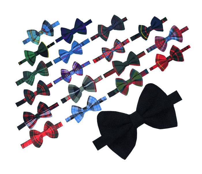 Men's Scottish Tartan Pre-Tied Bow Ties / Acrylic Wool Tartan Bow Tie