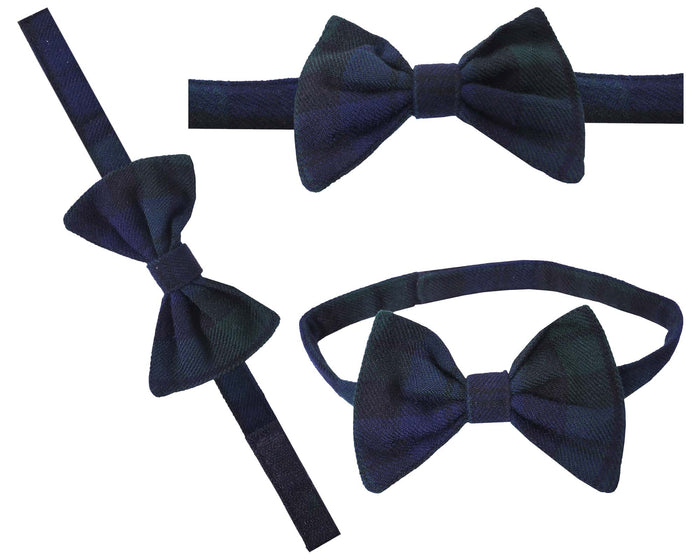 Men's Scottish Tartan Pre-Tied Bow Ties / Acrylic Wool Tartan Bow Tie