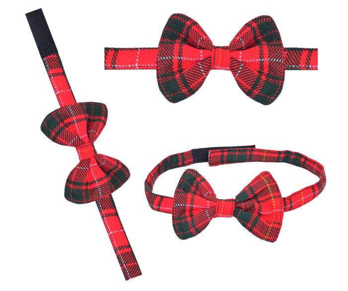 Men's Scottish Tartan Pre-Tied Bow Ties / Acrylic Wool Tartan Bow Tie