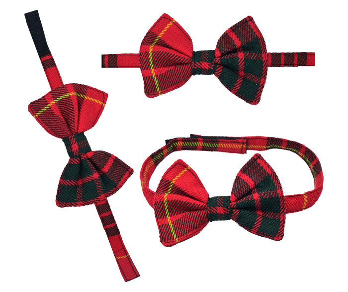 Men's Scottish Tartan Pre-Tied Bow Ties / Acrylic Wool Tartan Bow Tie