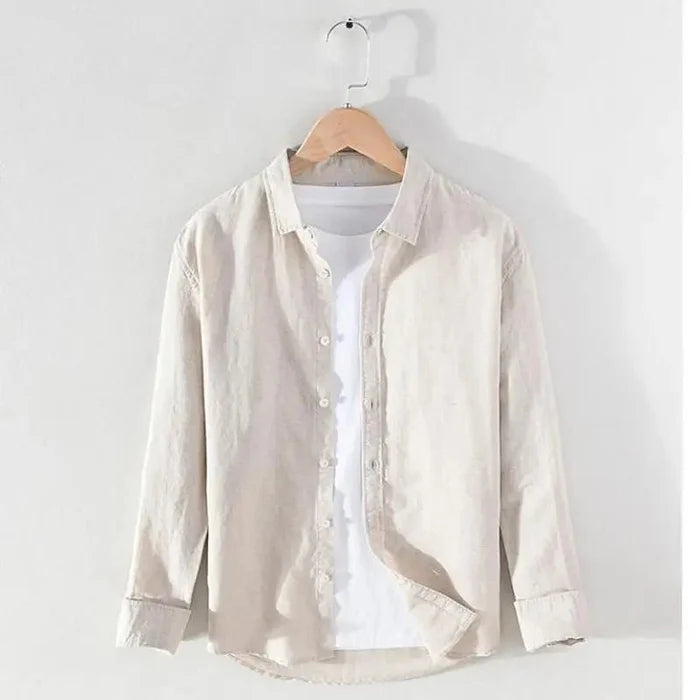 Spring stand collar long-sleeve casual streetwear button-up - AntoniosClothing - Khaki 1