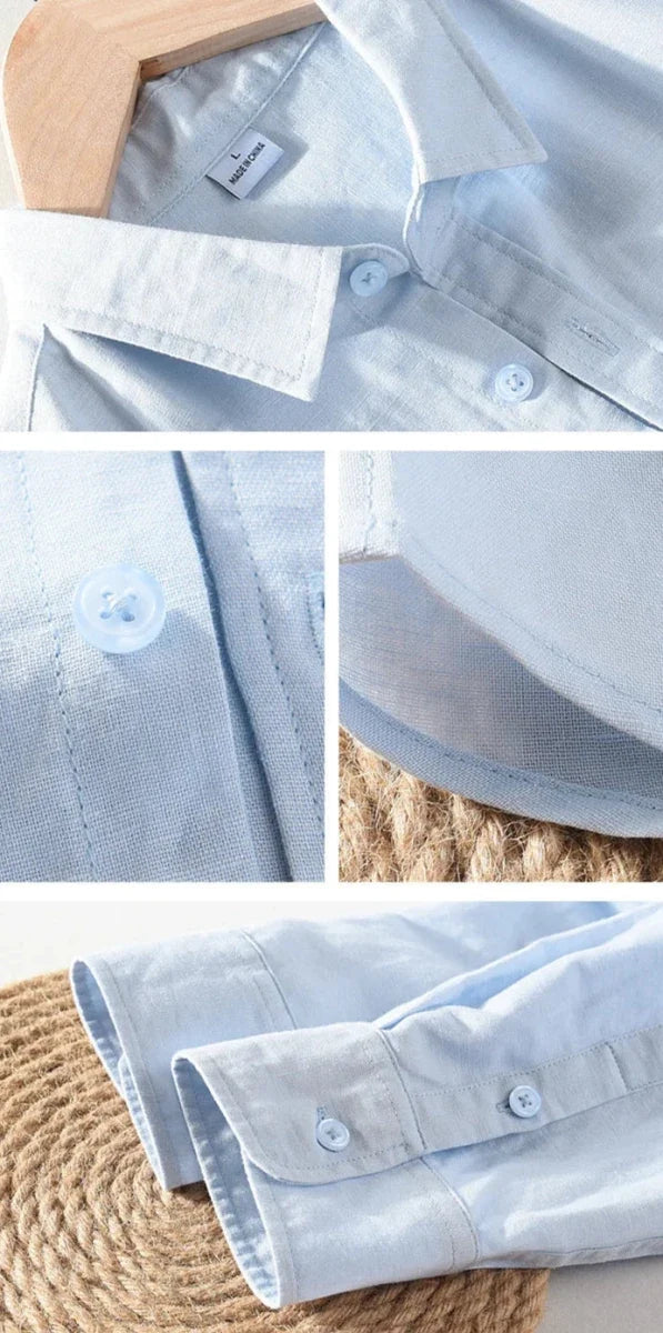 Spring stand collar long-sleeve casual streetwear button-up - AntoniosClothing - Khaki 1