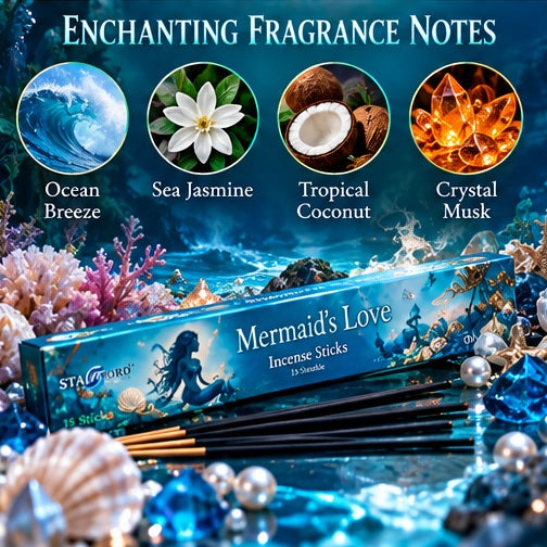 Mermaid's Love Incense Sticks - Secrets Beneath the Moonlit Sea