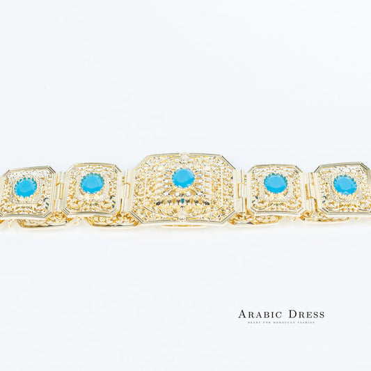 Micha Gold/Aquablue Belt