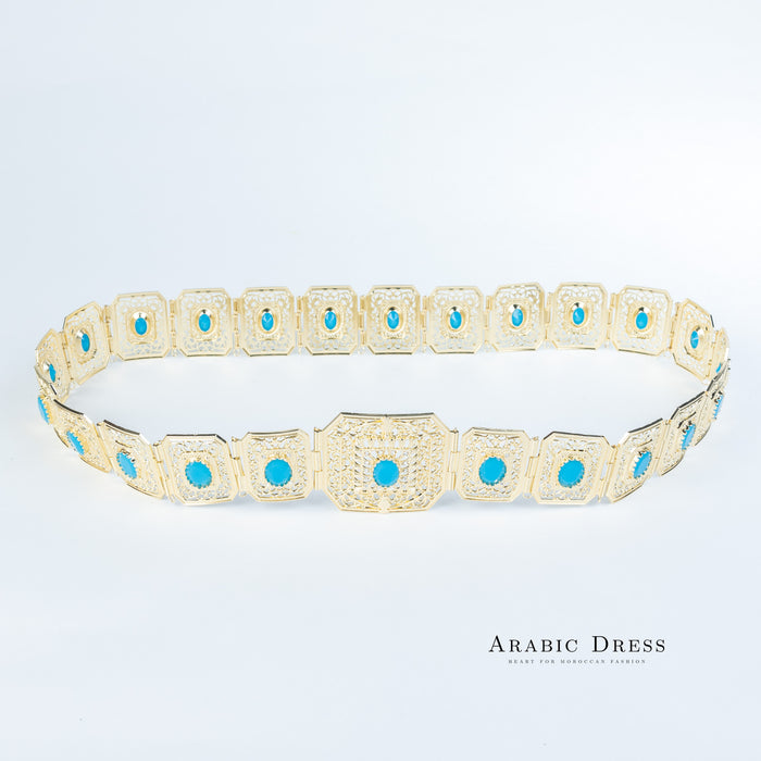 Micha Gold/Aquablue Belt