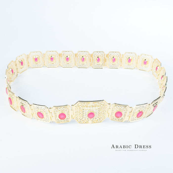 Micha Gold/Fuchsia Belt