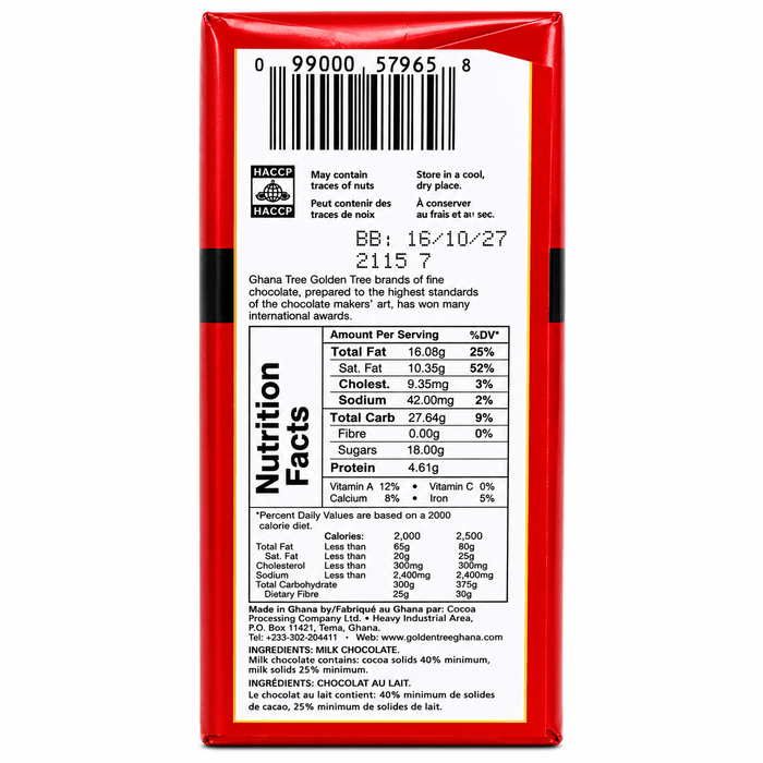 Milk Chocolate Bar 40% Cocoa 100g | Smooth & Creamy Taste - Yado African & Caribbean Market