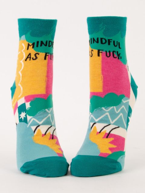 Mindful As Fuck W-Ankle Socks BLUEQ