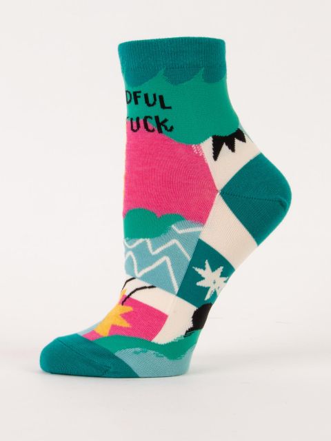 Mindful As Fuck W-Ankle Socks BLUEQ
