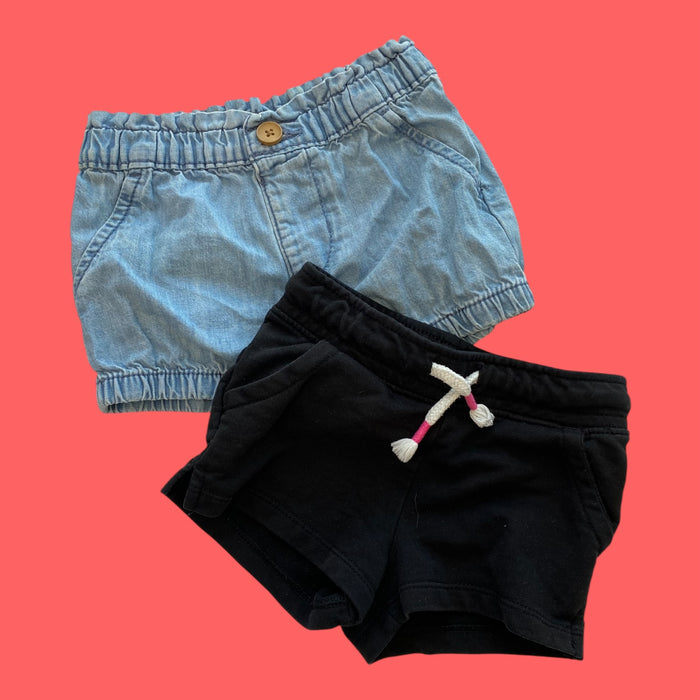 Mixed set of 2 shorts, 18m