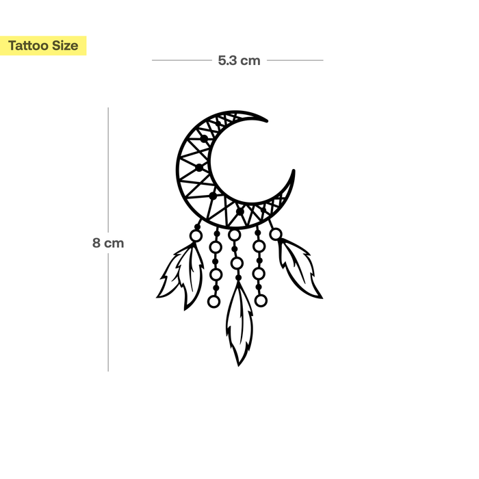Mond Traumfänger Tattoo