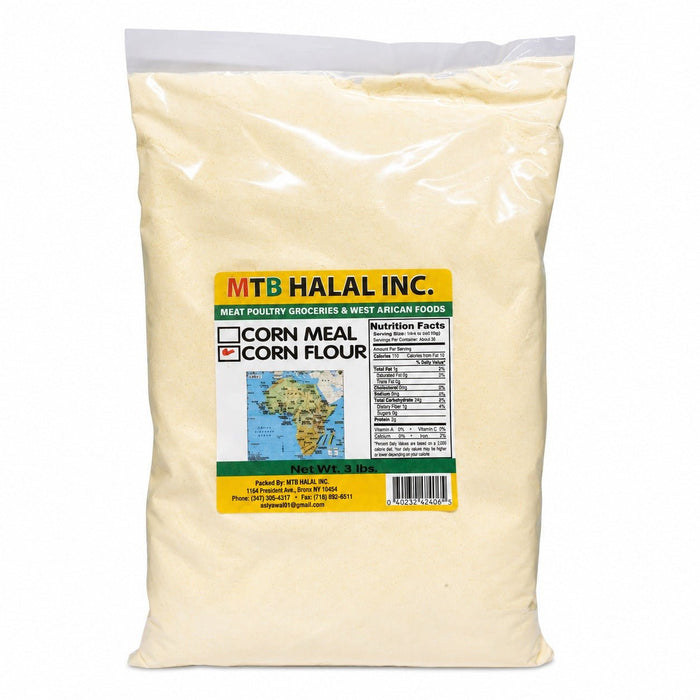 MTB Halal Inc. Corn Flour 3 lbs | Premium Fine Corn Flour - Yado African & Caribbean Market