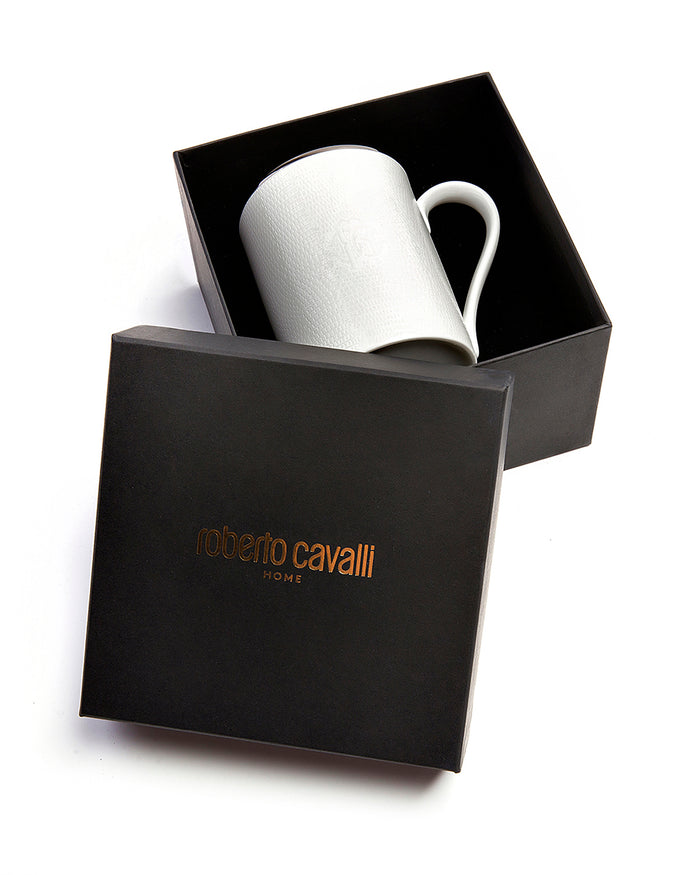 Mug Cup LIZARD PLATIN in Luxury Box diam. 2.5", H 3.3", cap. 12.5 oz