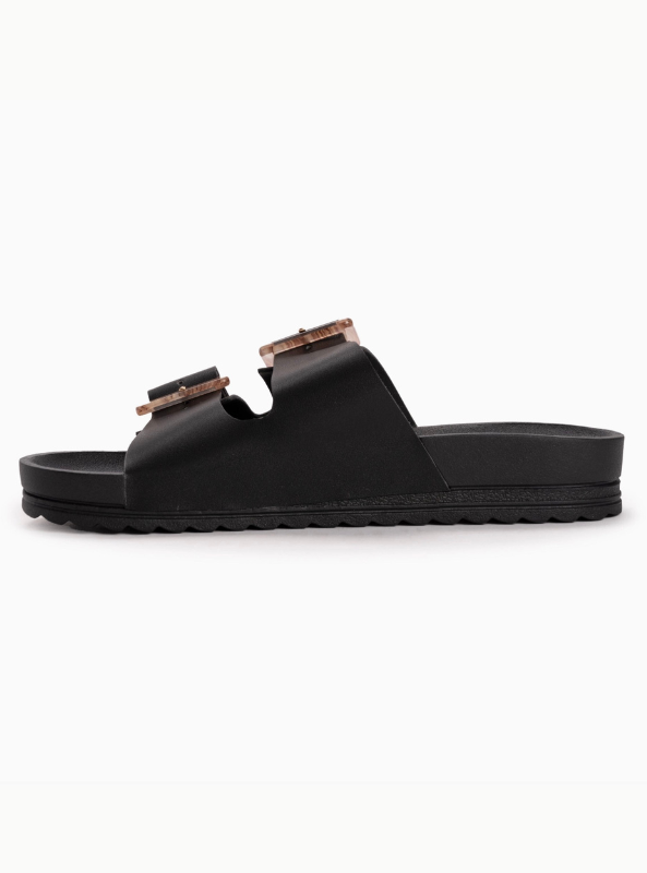 Muk Luks Women's Grand Cayman Lucite Sandal- Black