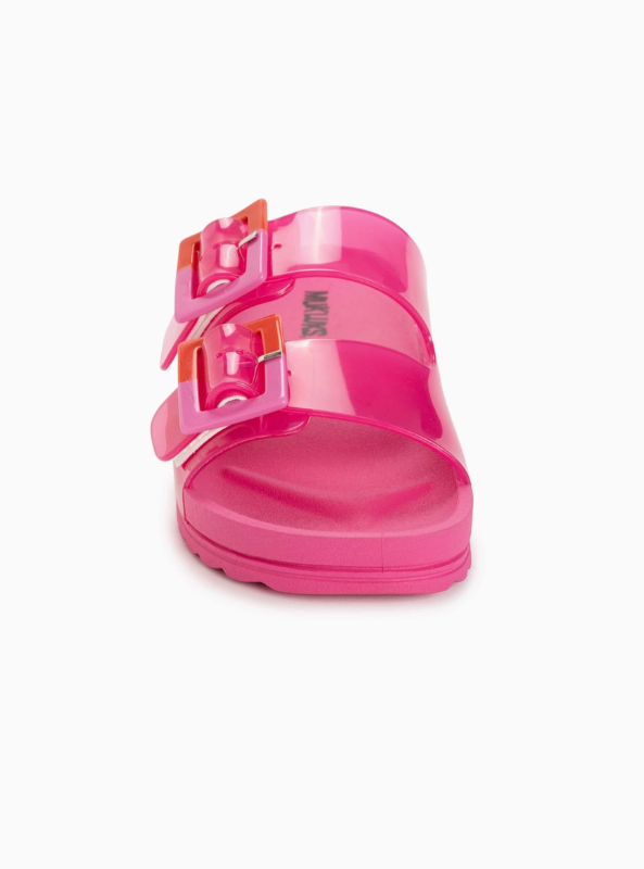 Muk Luks Women's Grand Cayman Lucite Sandal- Magenta
