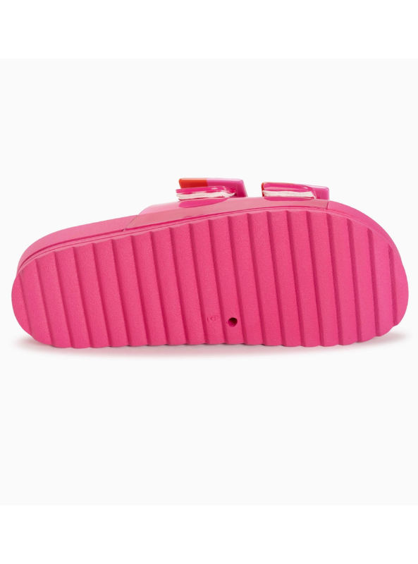 Muk Luks Women's Grand Cayman Lucite Sandal- Magenta