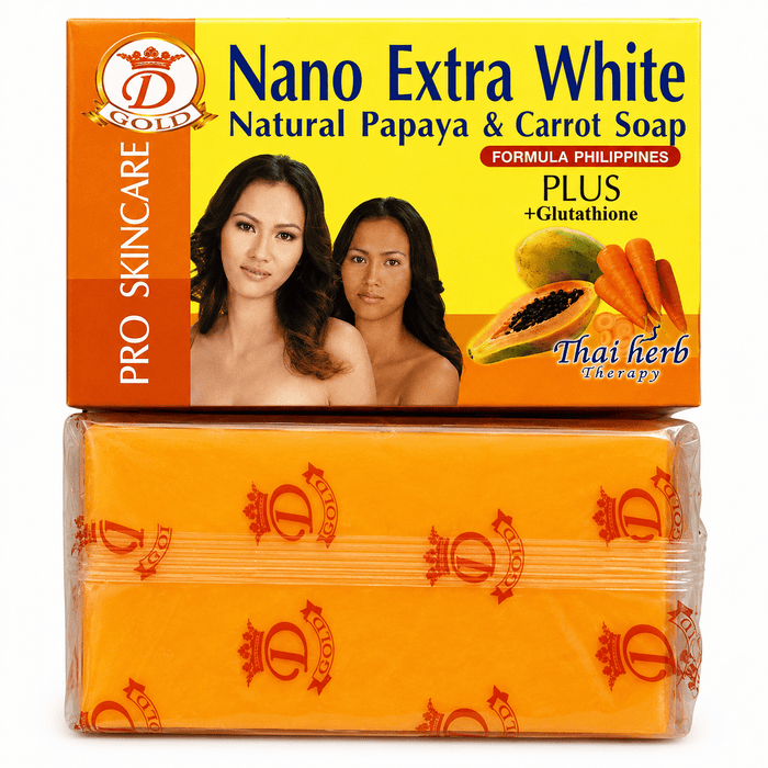 Nano Extra White Papaya Carrot Face Soaps – Single Unit (Inventory Stock)
