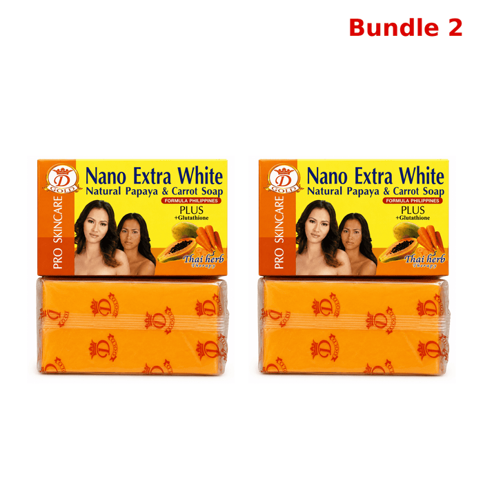 Nano Extra White Papaya Carrot Face Soaps | Radiant Skin - Yado African & Caribbean Market