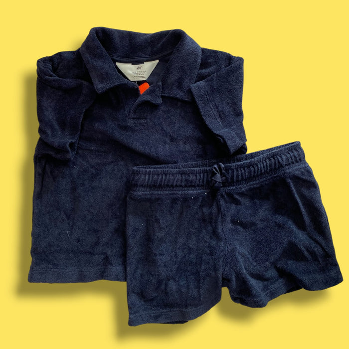 navy H&M terry set, 2Y