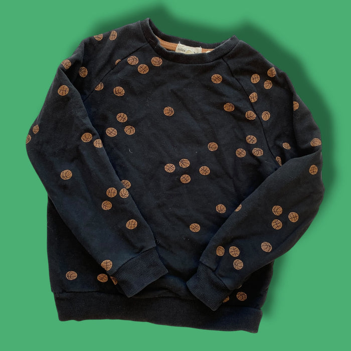 navy Miles The Label basketball top, 5y
